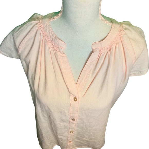 NWOT Rails ‘Alena’ Flutter-Sleeve Button Front Top in “Petal” Pink Size XS - Picture 6 of 16